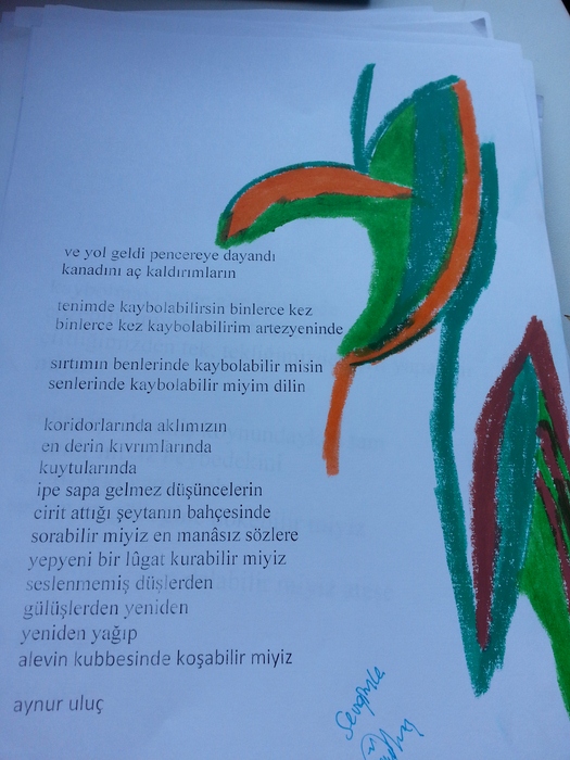 Aynur Uluç'un rengini kendi kuran imzaları